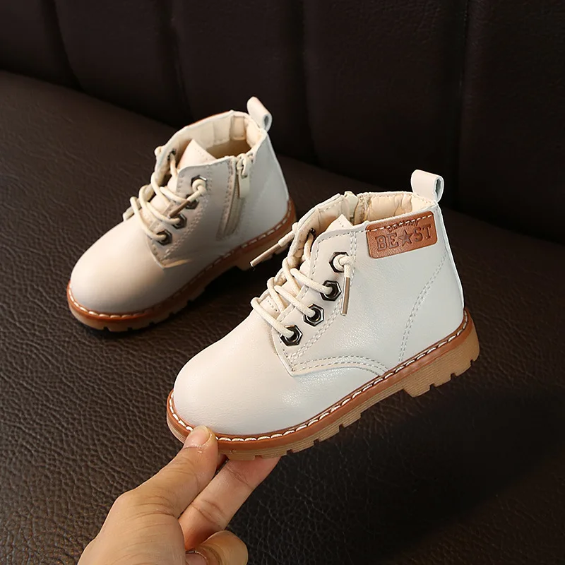 Ботинки-мартинсы Детские осенне-зимние водонепроницаемые с боковой молнией |