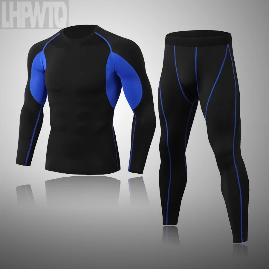 

Winter Men's Compression Clothing Underwear Sets Sweat Quick Drying Thermal Underwear Men Meggings Sportswear Clothing