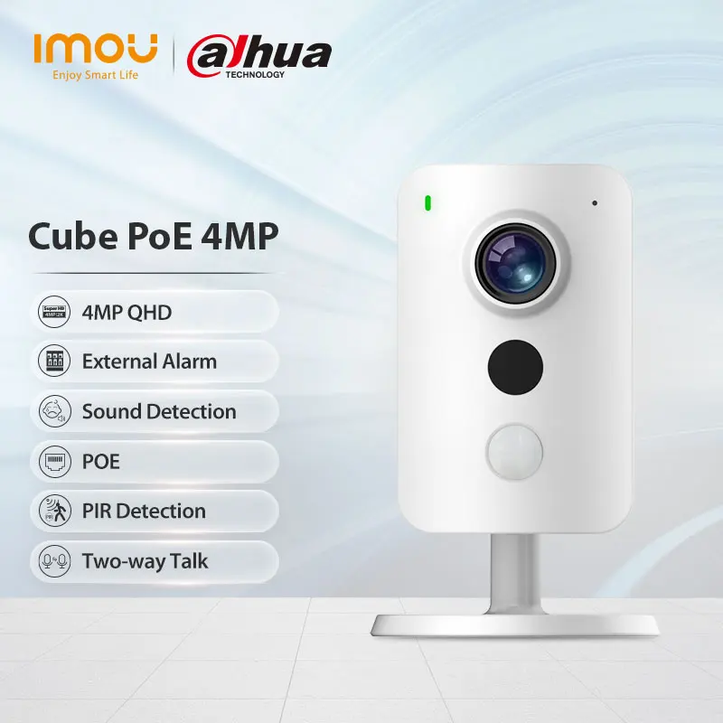 Dahua imou Cube POE 4MP IP камера видеонаблюдения датчик PIR интерфейс внешней сигнализации
