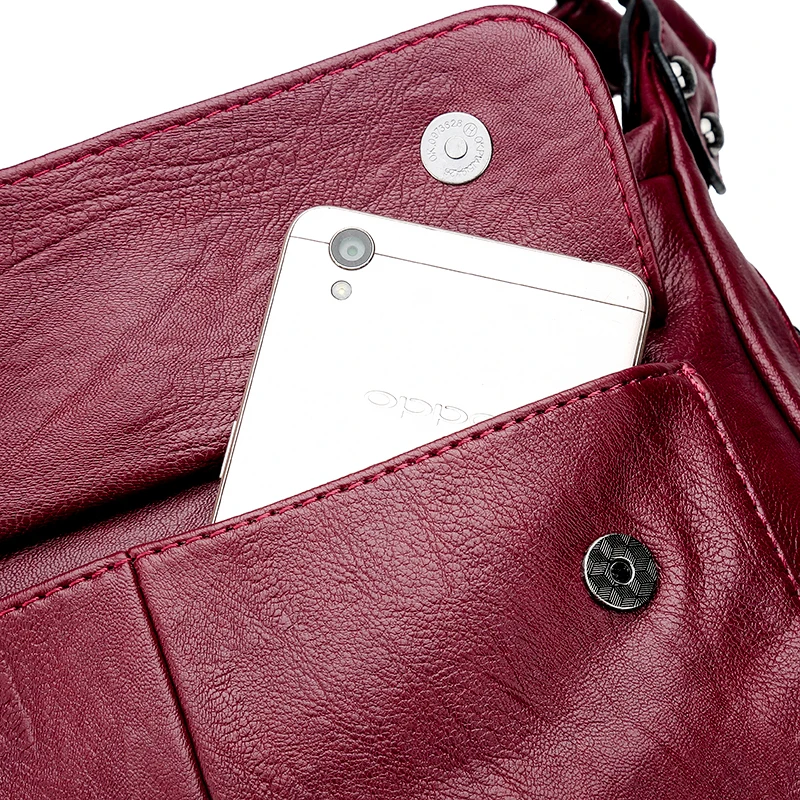 

Fashion lady Messenger bag designer bag shoulder bag diagonal PU leather ladies flip vintage large capacity small square bag