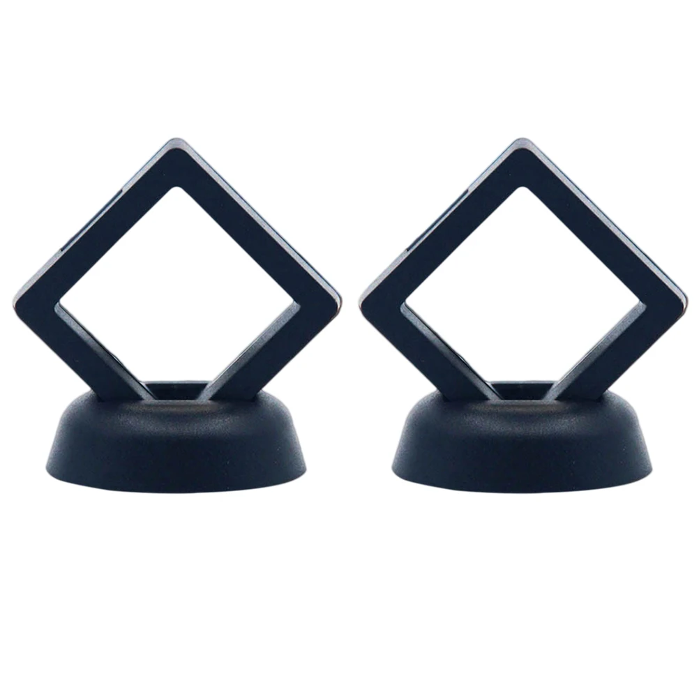 2 шт. монеты витрины плавающий 3D прозрачный шарнирный Кронштейн Рамка Держатель