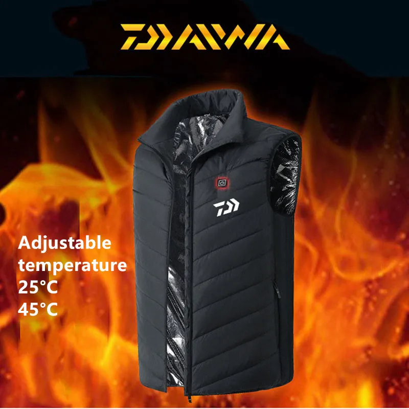 

Daiwa Outdoor USB Infrared Heating Vest Fishing Jacket Men Women Winter Electric Thermal Clothing Waistcoat For Fishing Clothes