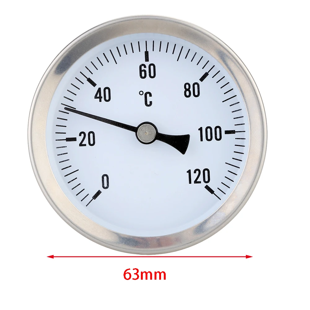 Spring Fixing Waterproof Accurate Thermometer Industrial Stainless Steel Professional Mini Meter Practical Easy Mount Dustproof |