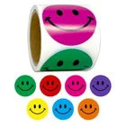 7 цветов крутые счастливые смайлики выражение лица Спасибо наклейки для kds играть Бумажные Игрушки для детского сада учитель поощрять Приз канцелярские товары