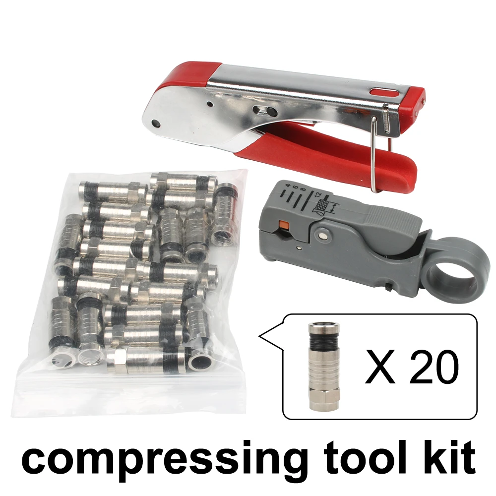 New Multitool Wire Stripping Squeezing Pliers Coaxial Cable Cold Press Clamp RG59 RG6 Crimper Striper Kit | Инструменты