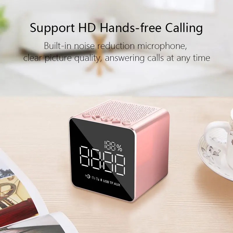 Bluetooth портативный динамик с будильником радио беспроводной цифровой HD
