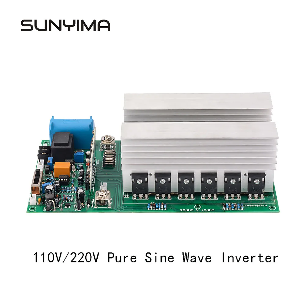 SUNYIMA DC24V-72V TO AC110V/220V чистый синусоидальный инвертор материнская плата 1800W-7500W