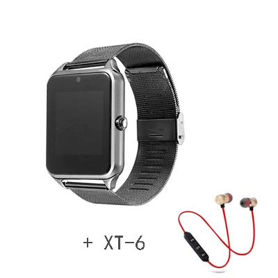 Black and XT-6 R Умные часы Z60, Bluetooth, умные часы Z60, умные часы с sim-картой, TF камерой, умные часы, Android, умные наручные часы для мобильного телефона - Цвет: Black and XT-6 R