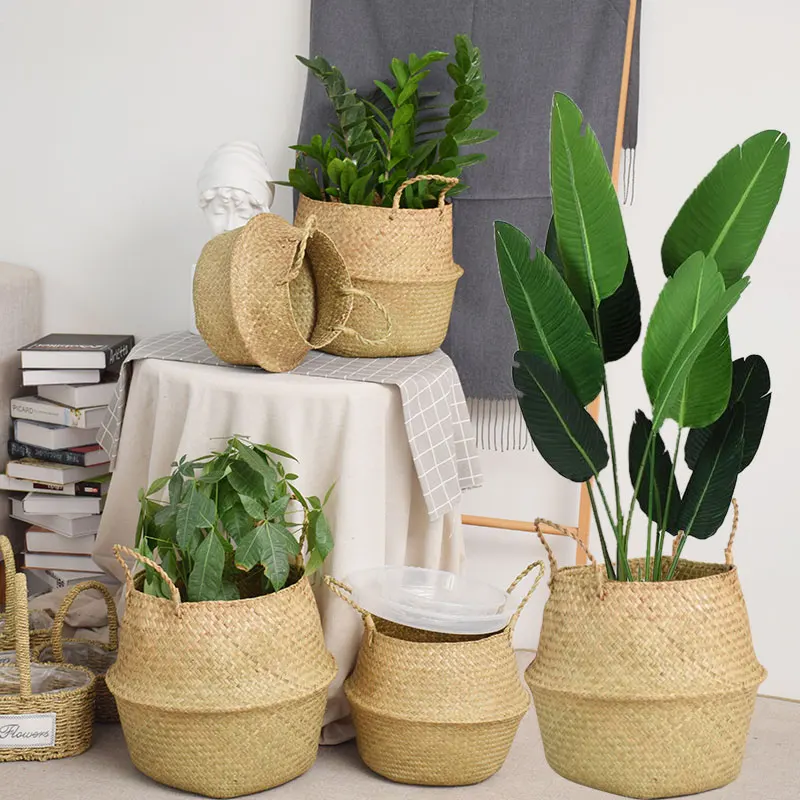 

Basket For Flower Arranging Rattan Portable Retro Bamboo Portable Home Living Room Decoration Plant Wicker Rattan Toy Storage