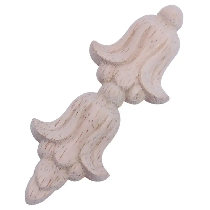 Резиновая деревянная резная угловая аппликация Неокрашенная рамка наклейка для