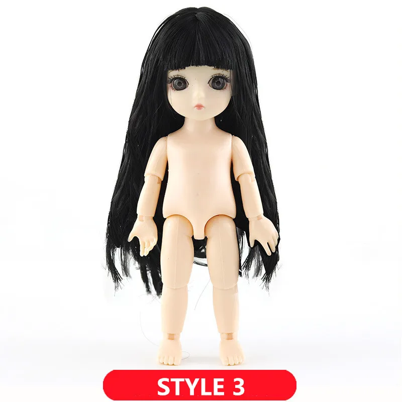1/12 BJD куклы 13 суставов DIY милые куклы принцессы 16 см 3D глаза ручной работы оригинальные куклы для девочек игрушки для детей подарки на день рождения