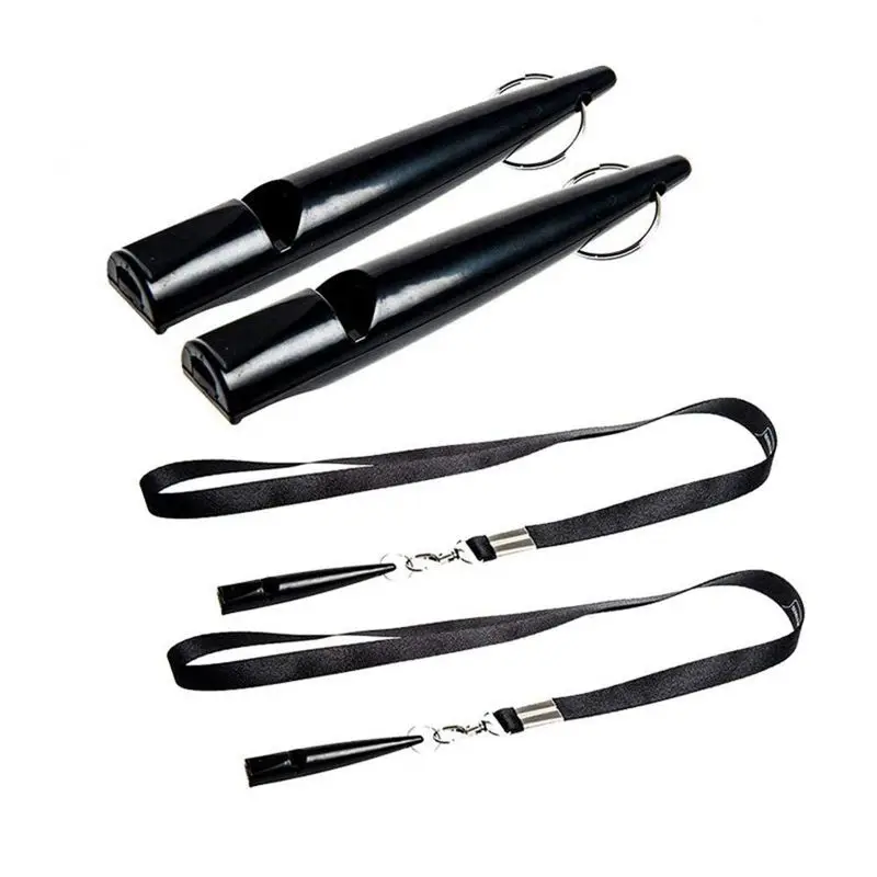 

Dog Training Whistles, Dog Whistle 210.5 with Lanyard, Black Dog Whistle for Recall, Barking (2 Pack)