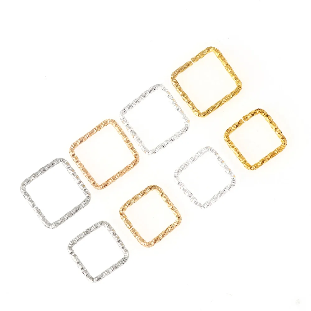 3 цвета 13/15 мм корейский стиль квадратные железные соединительные кольца модные