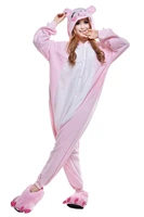 animal onesie pink pig cute pajamas cosplay jumpsuit costume adult