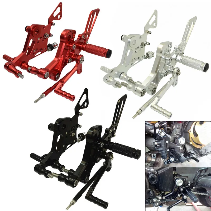 Мотоцикл регулируемый задний набор подножки водителя для ног Педальный Набор