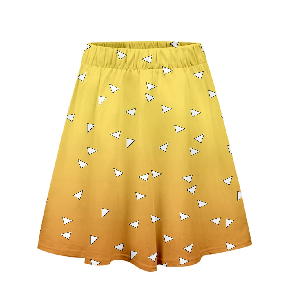 Cute Short Skirt Demon Slayer Female Mini Sexy Girl Summer Autumn Fashion Print Women | Женская одежда