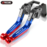 motorcycle accessories cnn folding extendable brake clutch levers yzfr3 for yamaha yzf r3 yzf r3 2015 2016 2017 2018 2019 2020