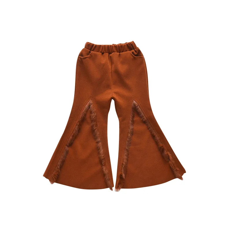 

Children's Flared Pants Autumn Winter Toddler Kids Wide Leg Thick Warm Horn Pant Teenage Long Trousers for Girls 3 6 12 14 Year