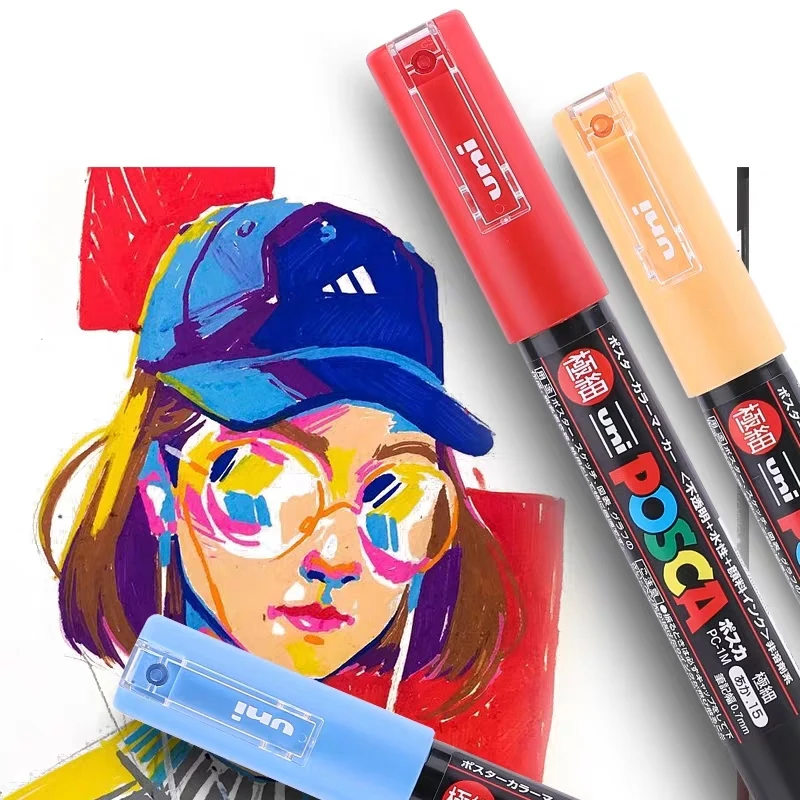 1 шт. Uni Posca PC 1M маркеры для рисования художественный постер Pensi пастельный цвет