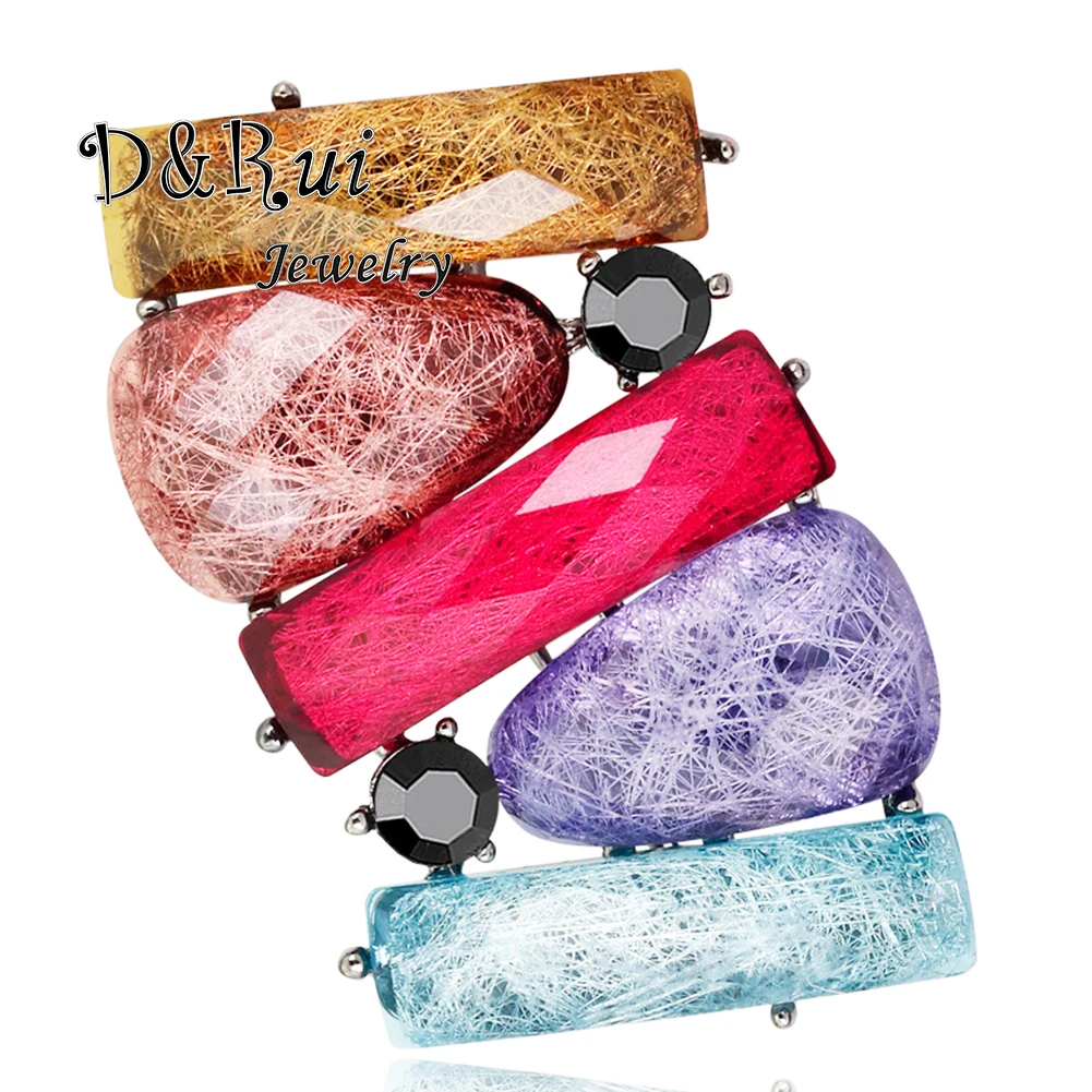 

D&Rui Jewelry Creative Jewelry Fashion Irregular Acrylic Brooch Upscale Ladies Corsag Wholesale Jewelry for Women Accessories