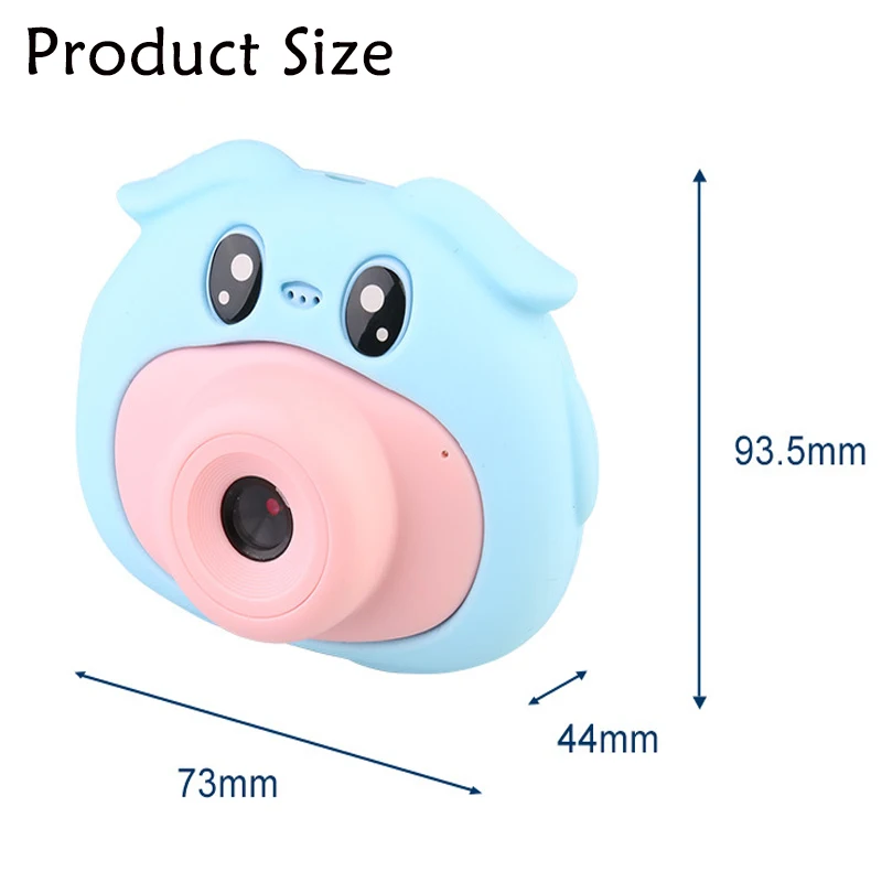 

Mini Children's Camera Digital Camera 2.0'' Cute Cartoon Piggy Video Camera with Puzzle Games Camera for Kids Birthday Gift