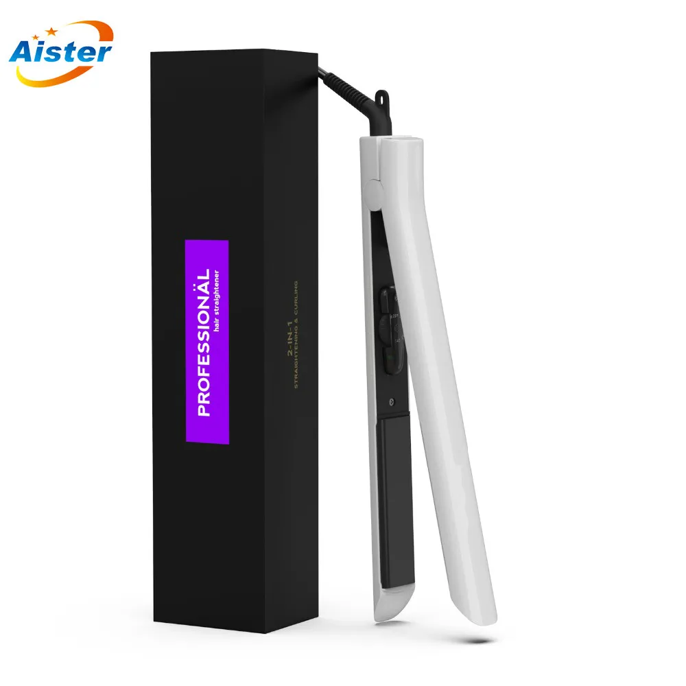 Профессиональный Выпрямитель для волос плоский Утюг укладки 2 в 1 турмалиновый