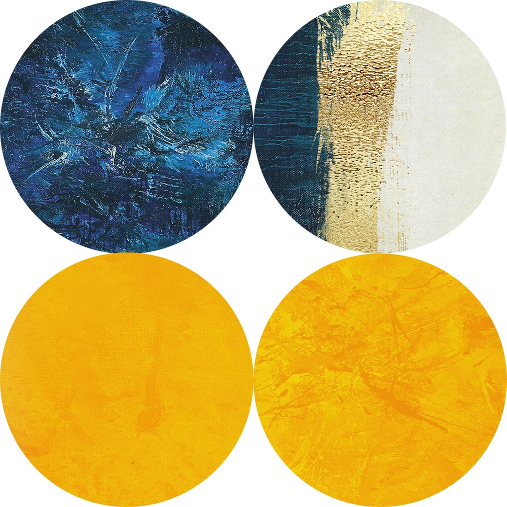 Абстрактный холст искусство картины и принты синие Желтые цвета граффити для