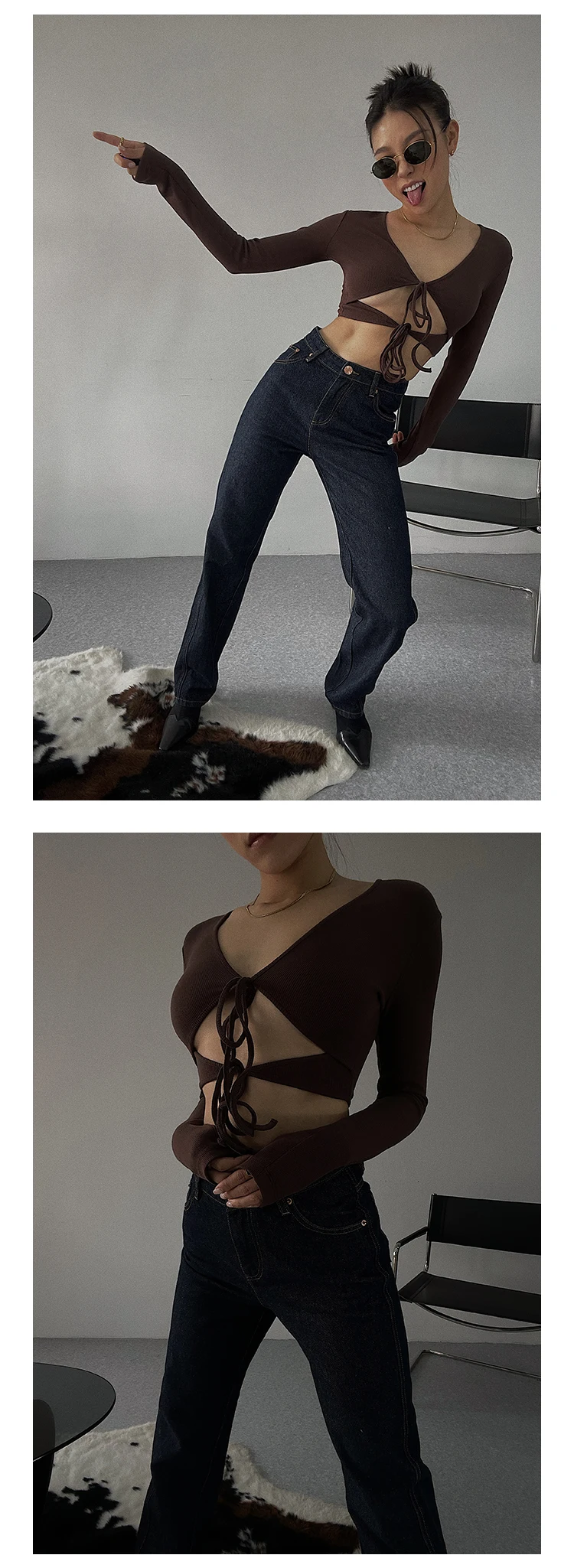 

Fashionable Single Product Large Elastic Slimming Lace Bottoming Shirt Women's Inner Wear Long Sleeve T-shirt Short Top