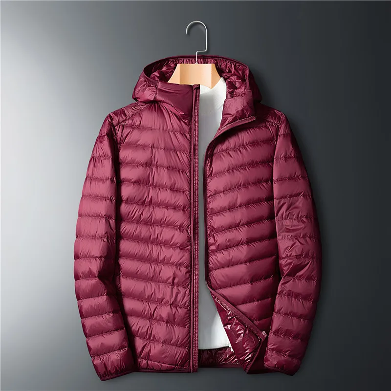 Men Thin New Down Jacket White Duck Down Ultralight Jackets 2021 Autumn And Winter Warm Coats Portable Outwear