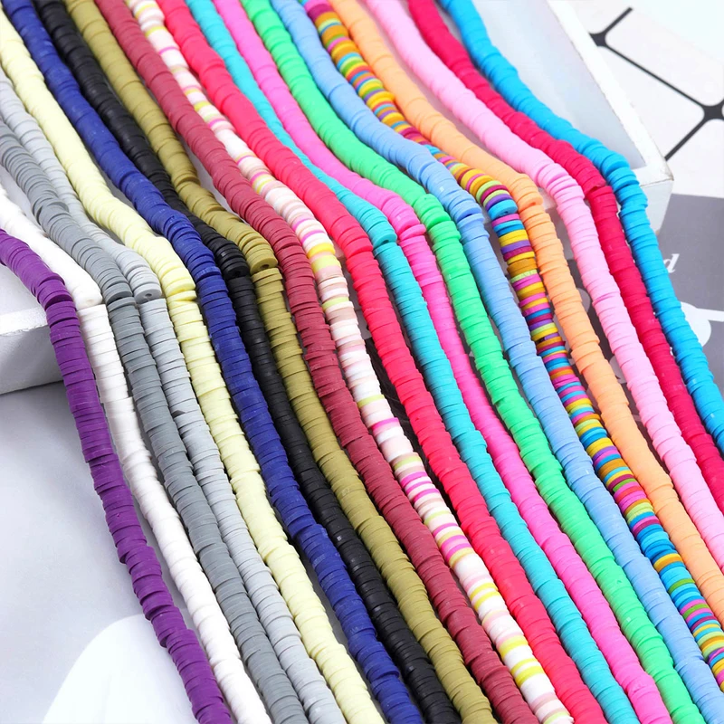 

Multi-Color Soft Ceramic Flake Girl Bracelet Necklace Making Handmade DIY Jewelry Accessories Round Clay Flake Wholesale