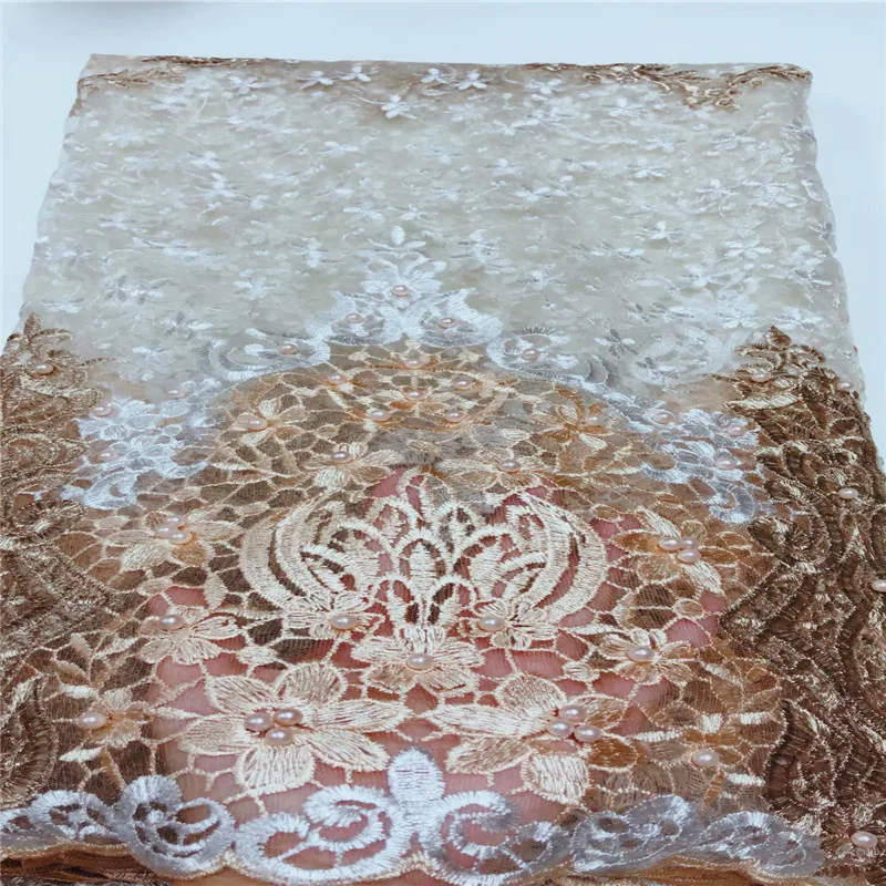 Нигерийская кружевная ткань 2020 высокое качество кружева бисером свадебные