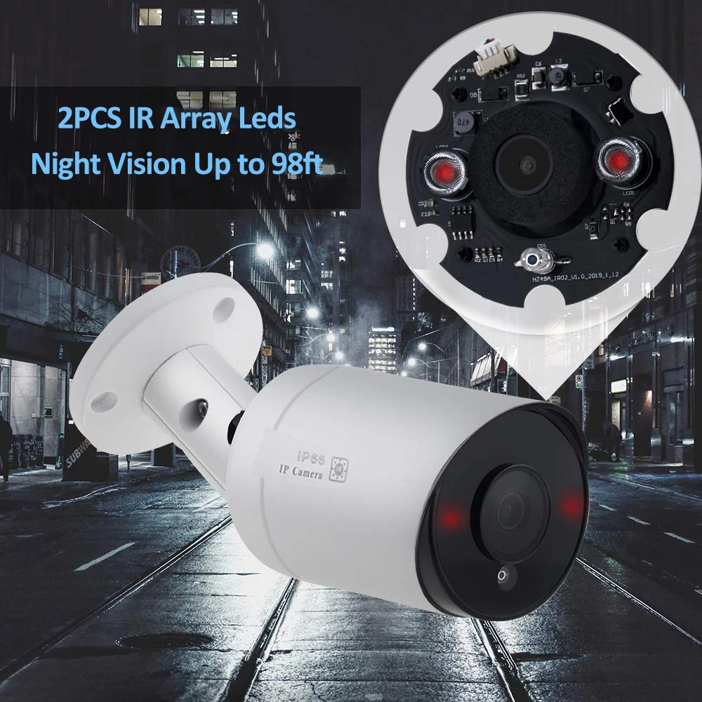 UnilLook 5MP пуля ip-камера Onvif POE Встроенный микрофон слот для sd-карты(опционально) IR 30m камера безопасности наружная IP 66 H.265