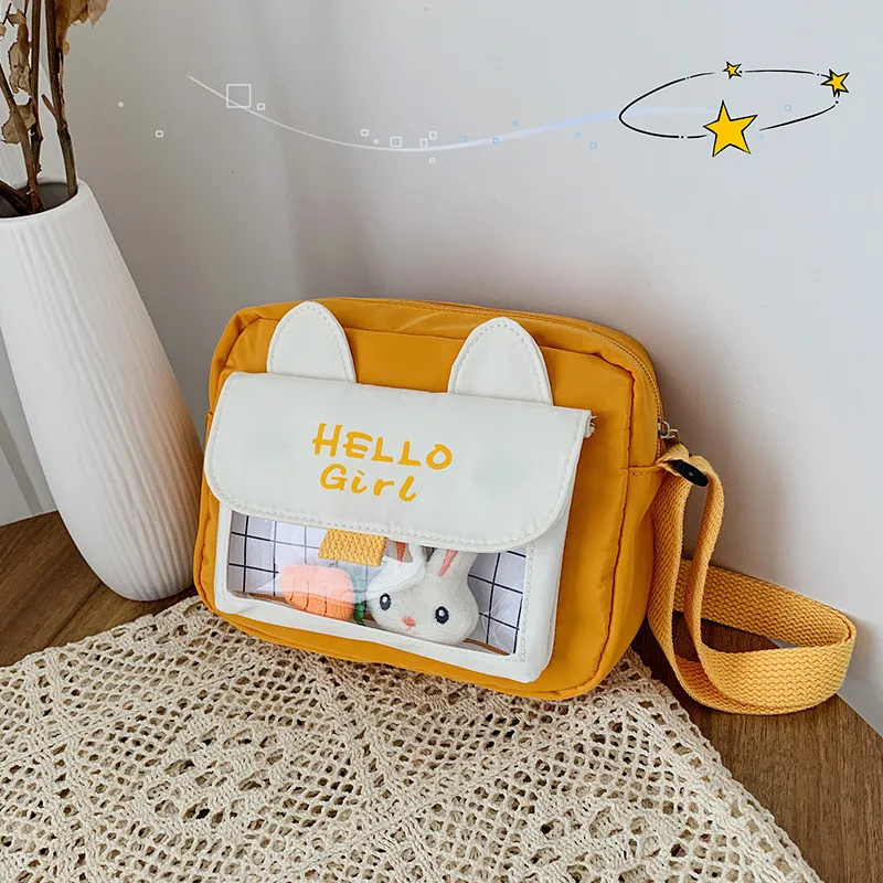 

Japanese Style Cute Rabbit&Carrot Shoulder Bag Girls Small Bag Nylon Crossbody Bag Women Phone Bag Purse Women Handbag Bolsas