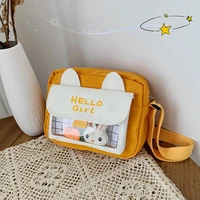 japanese style cute rabbitcarrot shoulder bag girls small bag nylon crossbody bag women phone bag purse women handbag bolsas
