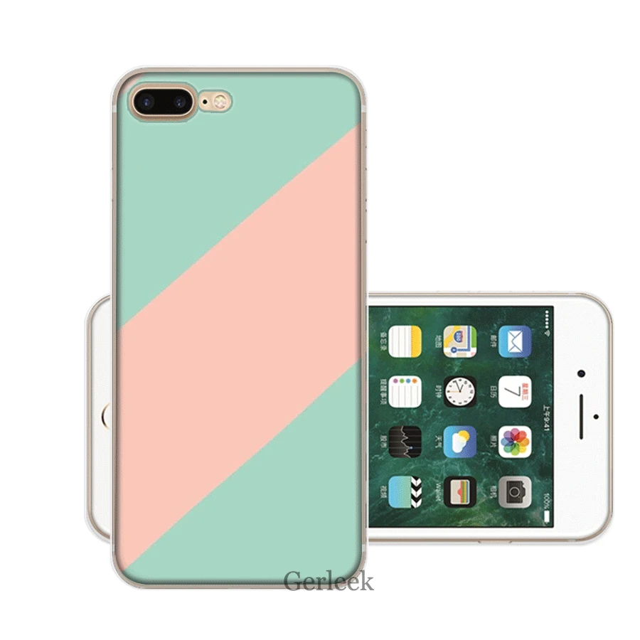 Чехол для мобильного телефона Tpu iPhone X XS Max XR 6 6S 7 8 Plus 5 5S SE Твердый розовый Tosca