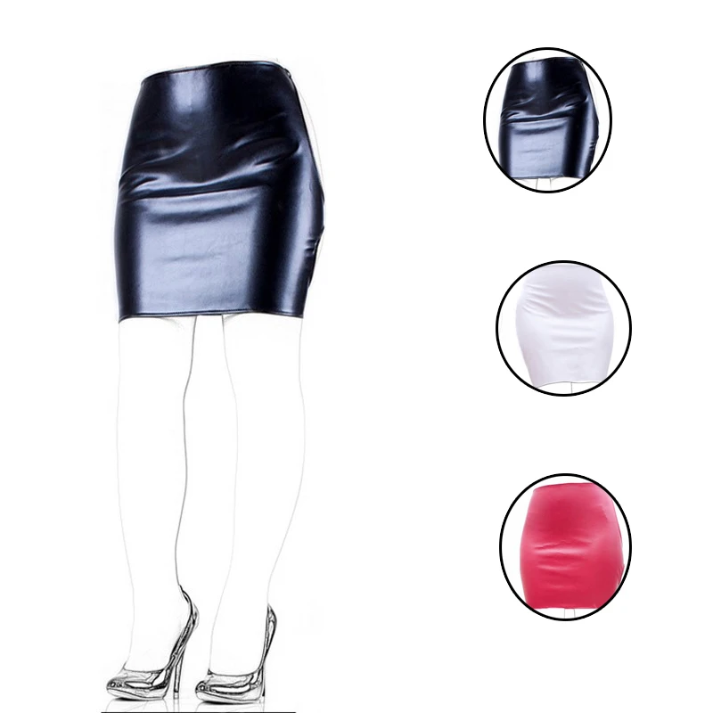 Из искусственной кожи колготки латекс кожа сумка юбка с низким вырезом на спине