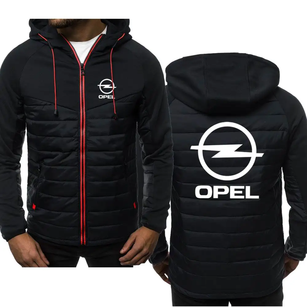 

New Fashion Opel Logo Hoody Spliced Jacket Men Spring Autumn Hoodies Casual Coat Hooded Fleece Sport Zipper Tops