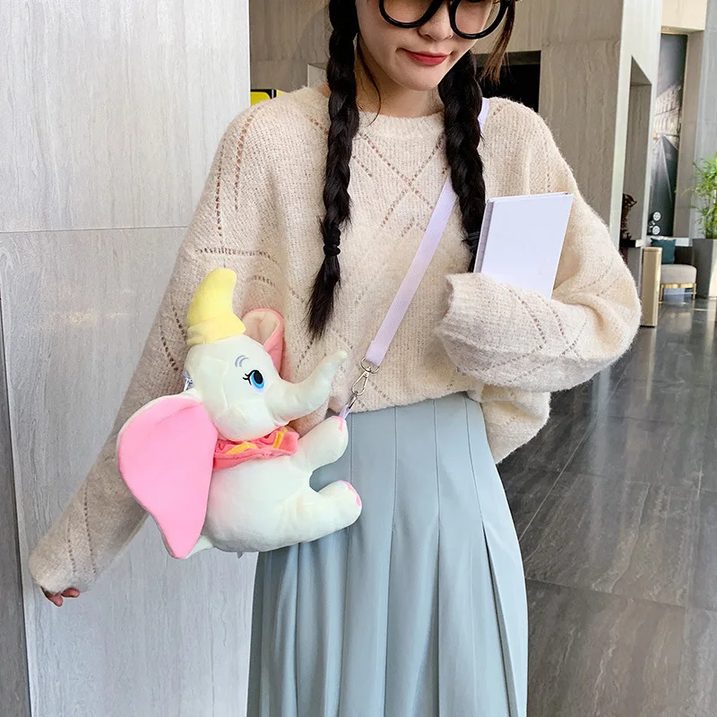 Женская плюшевая сумка на плечо Dumbo милая сумка-мессенджер с изображением слона