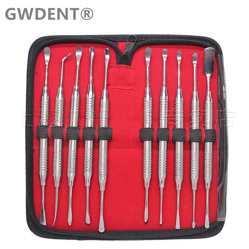 10Pcs Double Ends Dental Implant Periosteal Elevator Tool for Reflecting & Retracting Splitter Separator dental surgical tools