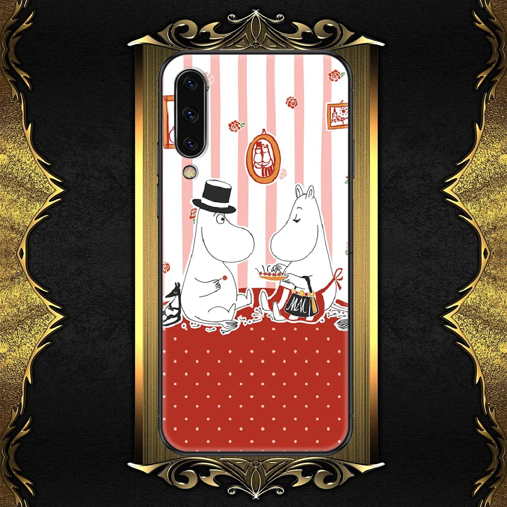 

Hippo Cartoon moomines Phone case For Samsung Galaxy A 3 5 7 8 10 20 21 30 40 50 51 70 71 E S 2016 2018 4G black pretty