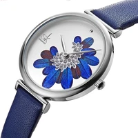synoke elegant feather design ladies watch leather diamond wrist watch girl clock thin quartz watches relogio feminino 2019