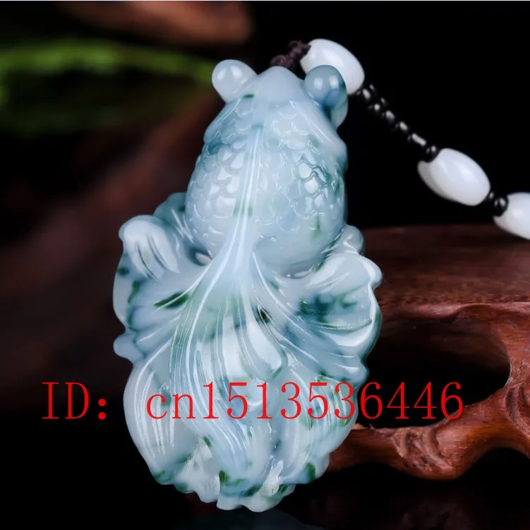 Китайский красочные нефрита рыбки серебряный кулон ожерелье ювелирные изделия