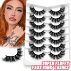 Ресницы из искусственной норки GROINNEYA 6D, долговечные пушистые норковые ресницы, драматический объем, наращивание ресниц, толстые длинные ресницы 57 пар