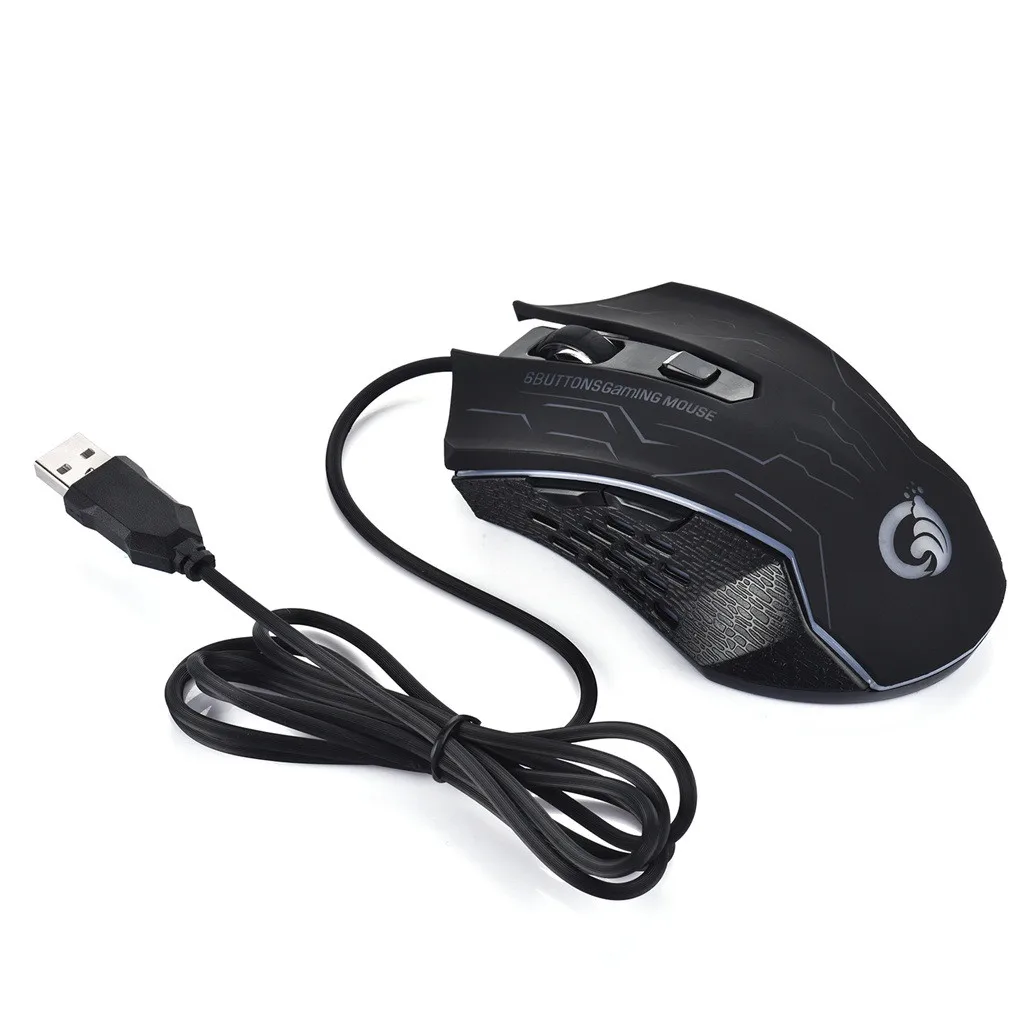 USB эргономичные мыши 7 режимов подсветки до 3600 DPI RGB Проводная игровая мышь