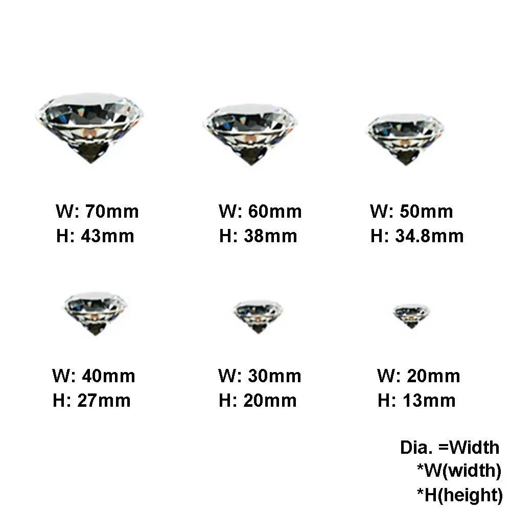 Хрустальный бриллиант прозрачное стекло граненые гравировки необработанный