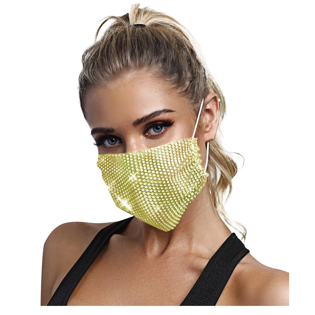 Маска для лица модная многоцветная Алмазная многоразовая маска носа и рта