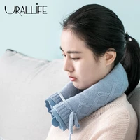 urallife u shape hot water bag 710ml silicone hands neck warmer heater microwave oven use ice bag hot water bottle knitted cover