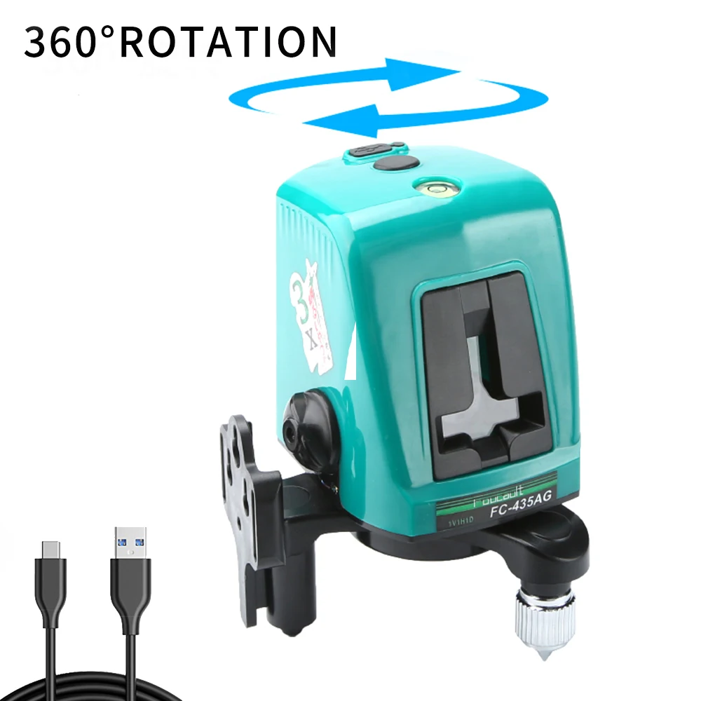 

Mini Portable Laser Level 360 Degree Lazer Level Cross Vertical Green Line Lazer Level