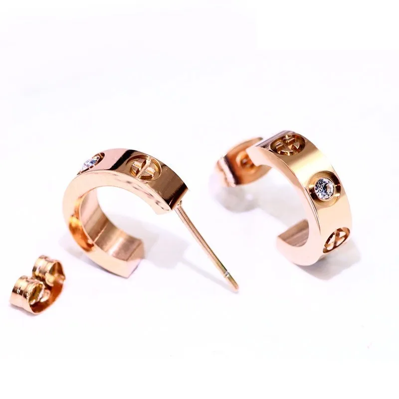 Серьги из титановой стали женские характерные украшения в Корейском стиле с