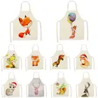 фартук для кухни панель товары для кухни и быта Кухонный Фартук, передник из хлопка и льна без рукавов с искусственным принтом, для мужчин и женщин, инструменты для уборки дома